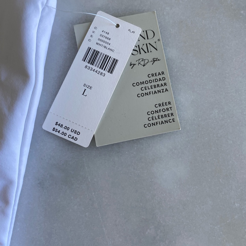 New! Anthropologie second skin by RD style valentina bodysuit white size large - Picture 5 of 9